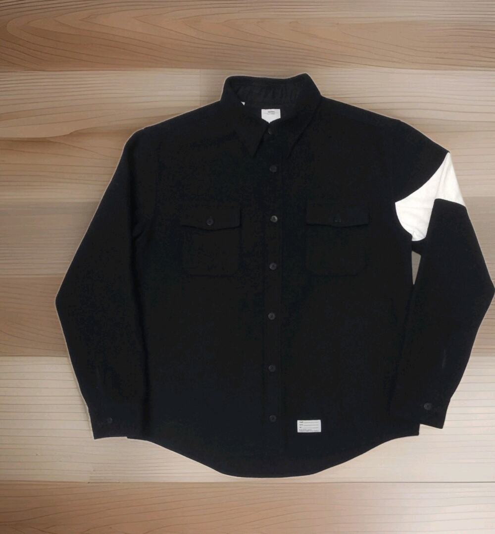 Visvim Heavy Wool with deer skin tab Flap Pockets Overshirt Jacket Japan XL